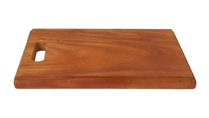 Wooden cutting board isolated on white 