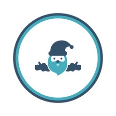 santa creative icon. From Christmas icons collection. Isolated santa sign.