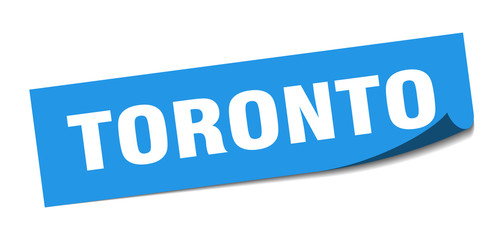 Toronto sticker. Toronto blue square peeler sign