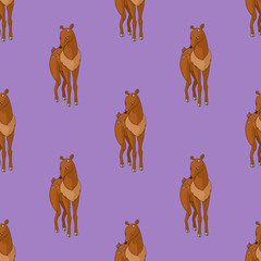 Seamless pattern of  deer