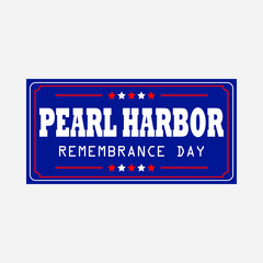 Pearl harbor remembrance day poster. Honoring all who served, December 7 1941 USA.