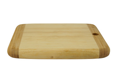 Empty cutting board isolated on white background