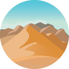 Icon illustration of desert 