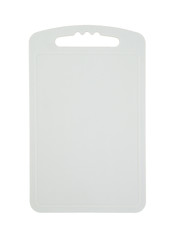Plastic cutting board isolated on white