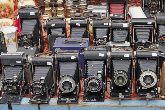 Old vintage photo camera in Notthing Hill market