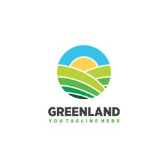 green land Logo simple and natural
