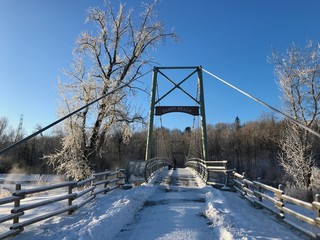 Winter scenery in Calgary Alberta