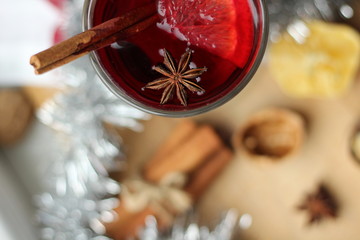 mulled wine with spices