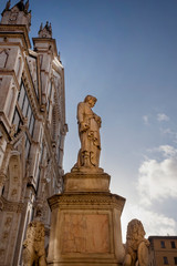 Fototapeta na wymiar Dante, Piazza Santa Croce, Firenze