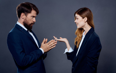 man and woman shaking hands