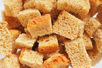 A heap or surface of fresh homemade crackers. Bright, juicy and mouth-watering picture with food. View from above. Macro