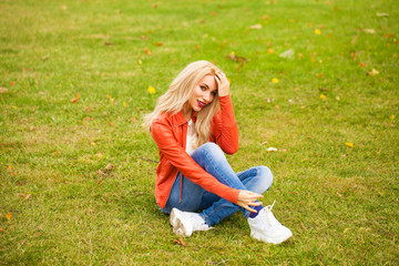 Fototapeta premium Portrait of happy smiling beautiful young woman