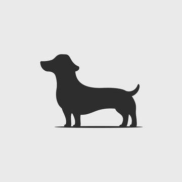 recommend clip art: Dachshund puppy / dog silhouette vector illustration