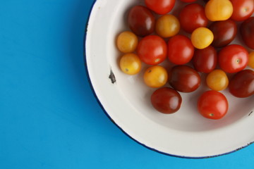 Three varieties of cherry tomatoes