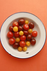 Three varieties of cherry tomatoes