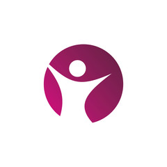 healthy people color logo design