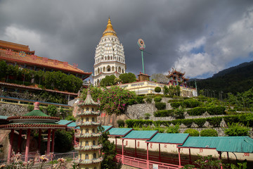 Kek Lok Si Temple architecture in Penang island..Malaysia, Cultural heritage Attractive place...