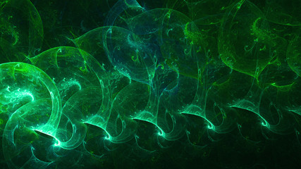 3D rendering abstract background in aqua menthe color