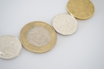 coins isolated on white background