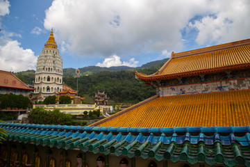 Kek Lok Si Temple architecture in Penang island..Malaysia, Cultural heritage Attractive place...