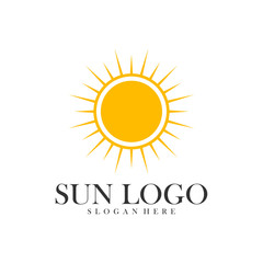 Sun logo design vector template, Icon symbol, Illustration