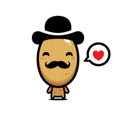 Obraz premium Potato mascot vector design