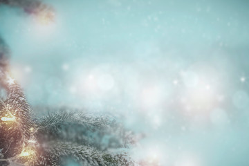 Winter background of christmas time and free space for your decoration. 