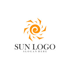 Obraz premium Sun logo design vector template, Icon symbol, Illustration