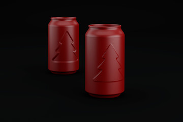 New Year's drink in an aluminum can with a logo