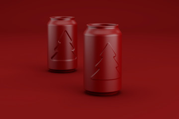 New Year's drink in an aluminum can with a logo