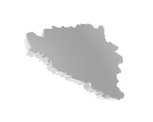 Fototapeta premium 3d illustration of map of bosnia
