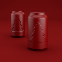 New Year's drink in an aluminum can with a logo