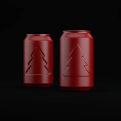 New Year's drink in an aluminum can with a logo