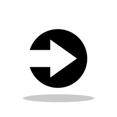 Arrow in circle icon in trendy flat style. Enter / Login symbol for your web site design, logo, app, UI Vector EPS 10. - Vector