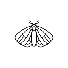 Butterfly icon Outlines in a minimalist style. Vector Linear Insect Logos for beauty salons, manicure, massage, Spa, tattoo and hand made masters.