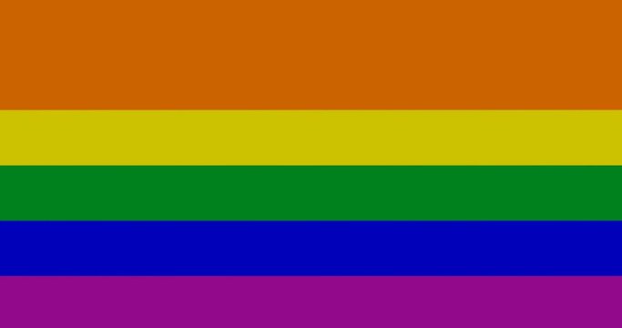 Animation LGBT flag transforms into an LGBT rainbow