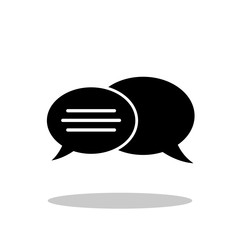 Chat icon in trendy flat style. Speech bubble symbol for your web site design, logo, app, UI Vector EPS 10. - Vector