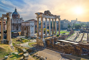 View onto the Fori Imperiali from Piazza del Campidoglio