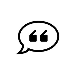 Quote Icon Trendy Flat Design
