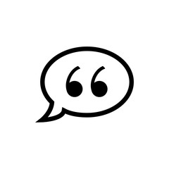 Quote Icon Trendy Flat Design