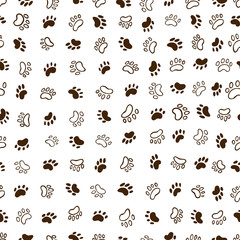 Meow cat contours seamless pattern vector illustration mouse lettering hand drawing