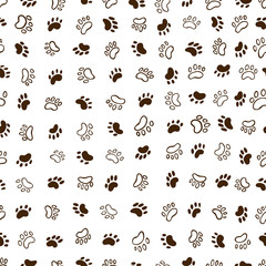 Meow cat contours seamless pattern vector illustration mouse lettering hand drawing