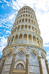 Fototapeta na wymiar Leaning tower of Pisa in Italy