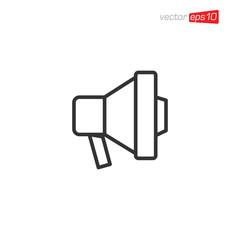 Megaphone or Loudspeaker Icon Design Vector