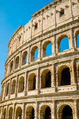 Obraz premium Architecture details of Colosseo or Amphitheatrum Flavium