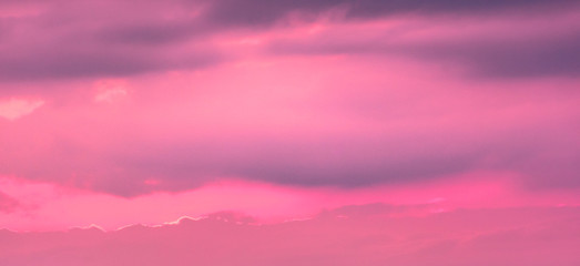 Pastel sky and bright morning clouds