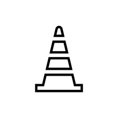 safety cone icon trendy flat design