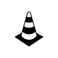 safety cone icon trendy flat design