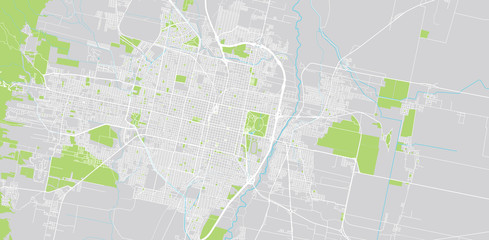 Fototapeta premium Urban vector city map of San Miguel de Tucuman, Argentina