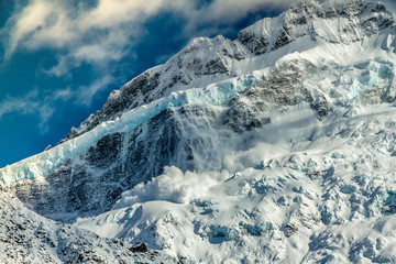 Avalanche at Mt cook national park